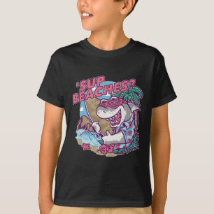 Sup Stranden Grappige Haai Zomer Strand Lover Meme T-shirt