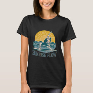 SUP Sunrise Flow Paddleboard Yoga Grafische Prin T-shirt