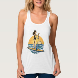 SUP Sunset Paddle |  Paddleboard Beach Graphic Tanktop