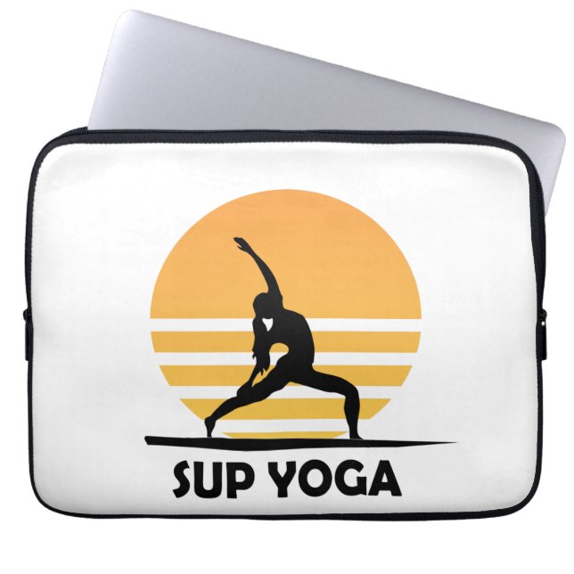 SUP Yoga stand-up opvulling Laptop Sleeve (Voorkant)