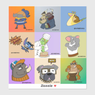 SupaheroNick Karakter Sticker Sheet, Set van 9