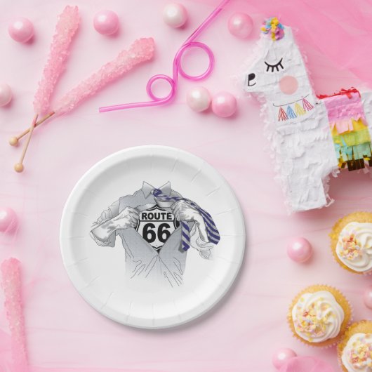 Super 66 Plaat Papieren Bordje (Feest)