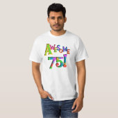 Super 75 T-shirts et cadeaux d'anniversaire (Devant entier)