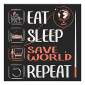 Super aardrijkskunde leraar redt wereld dank u ges perfect poster (Voorkant)