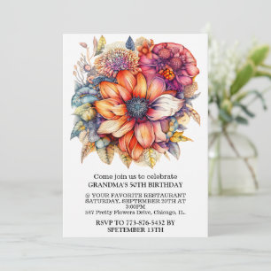 Super Abstracte Flower Collage Verjaardagsfeest Kaart