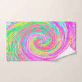 Super Abstrait rose et bleu liquide (Serviette à main)