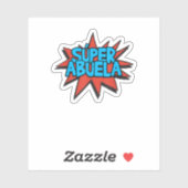 Super Abuela Cute Funny (Spaanse grootmoeder) Sticker (Vel)