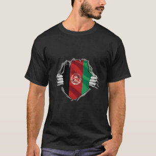 Super Afghan Heritage Proud Afghanistan Roots Flag T-shirt