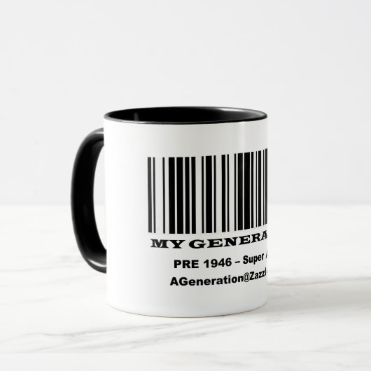 Super Agers BAR CODE Mok (Voorkant links)