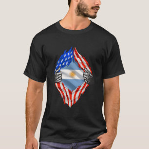 Super Argentijns Erfgoed Argentinië Roots USA Vlag T-shirt