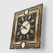Super Art Deco Vierkante Klok (Hoek)
