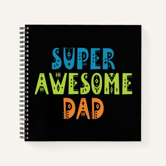 Super Awesome Papa Fête des pères | CARNET (Devant)