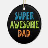 Super Awesome Papa Fête des pères | Ornement (Gauche)