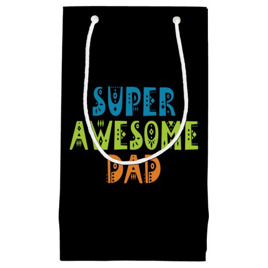 Super Awesome Papa Fête des pères | Sac cadeau (Devant)