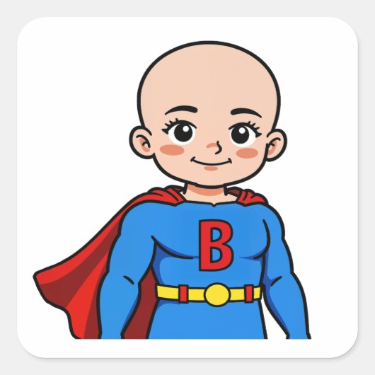 Super Babforever Vierkante Sticker (Voorkant)