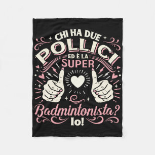 Super Badmintonista - Regalo Badminton Donna Fleece Deken