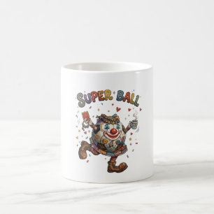 Super Bal Clown Grappige Voetbal Karakter Koffiemok
