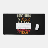Super Balls Fire Bowling Team Shirt Funny Vintage (Clavier et souris)