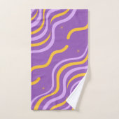 Super bande de violet jaune  printemps Abstrait (Serviette à main)