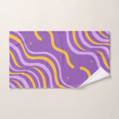 Super bande de violet jaune  printemps Abstrait (Serviette à main)