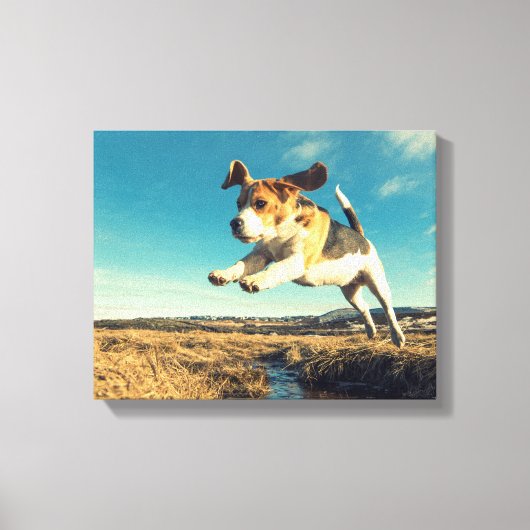 Super Beagle Dog - Premium verpakt Canvas (Voorkant)