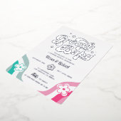 Super bébé Genre Révéler Foil Invitation (Rotation)