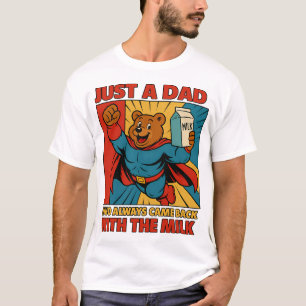 Super Beer vader Vliegen met melk - Vaderdag T-shirt