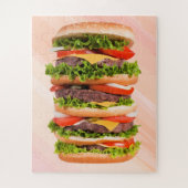 Super Big Hamburger Large Piecks Puzzle Legpuzzel (Verticaal)