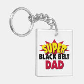 Super Black Belt Dad Sleutelhanger (Voorkant Links)