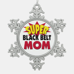 Super Black Belt mam Tin Sneeuwvlok Ornament