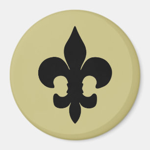 Super Black Fleur de lis Magneet