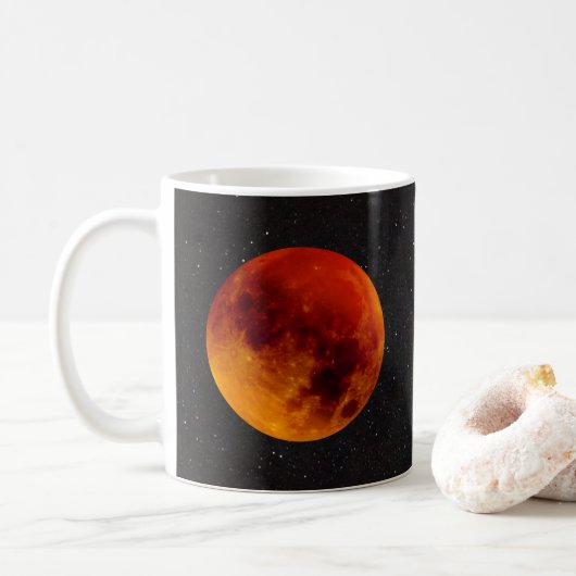 Super Blood Moon Eclipse 2019 Koffiemok (Met donut)