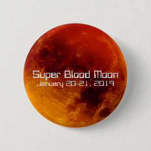 Super Blood Moon Eclipse 2019 Ronde Button 5,7 Cm