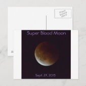 Super Blood Moon of Sept. 27, Briefkaart 2015 (Voorkant / Achterkant)