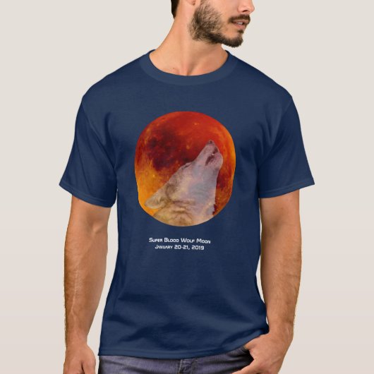 Super Blood Wolf Moon 2019 T-shirt (Voorkant)