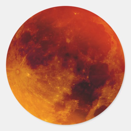 Super Blue Blood Moon Ronde Sticker (Voorkant)