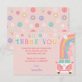 Super Boho Retro Hippie Merci Notes Cartes (Devant / Derrière)