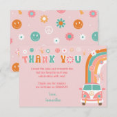 Super Boho Retro Hippie Merci Notes Cartes (Devant / Derrière)