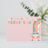 Super Boho Retro Hippie Merci Notes Cartes (Debout devant)