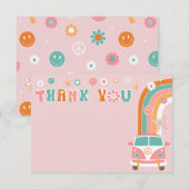 Super Boho Retro Hippie Merci Notes Cartes (Devant / Derrière)