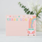Super Boho Retro Hippie Merci Notes Cartes (Debout devant)