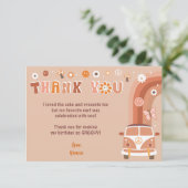 Super Boho Retro Hippie Merci Notes Cartes (Debout devant)