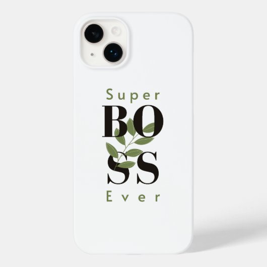 Super Boss Ooit Minimale witte iPhone / iPad hoesj Case-Mate iPhone Case (Achterkant)