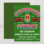super bowl invitation dimanche (Devant / Derrière)