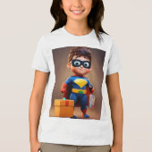 Super Box Man Tri-Blend Shirt (Voorkant)