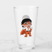 Super Boy Action Hero Glas (Achterkant)