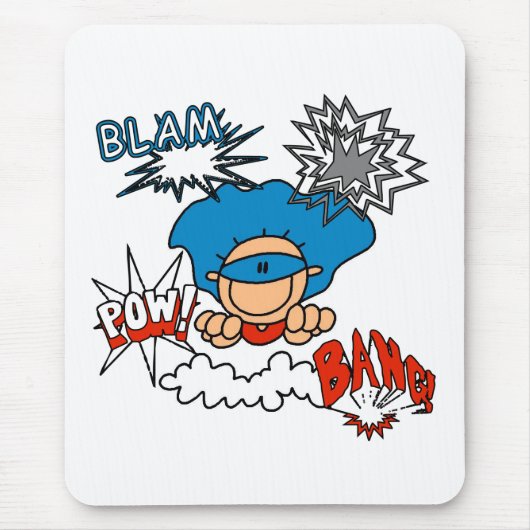 Super Boy Blam Bang Pow Muismat (Voorkant)