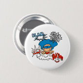 Super Boy Blam Bang Pow Ronde Button 5,7 Cm (Voorkant /achterkant)