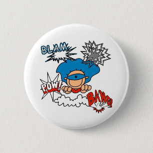 Super Boy Blam Bang Pow Ronde Button 5,7 Cm
