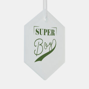 Super Boy Glas Ornament